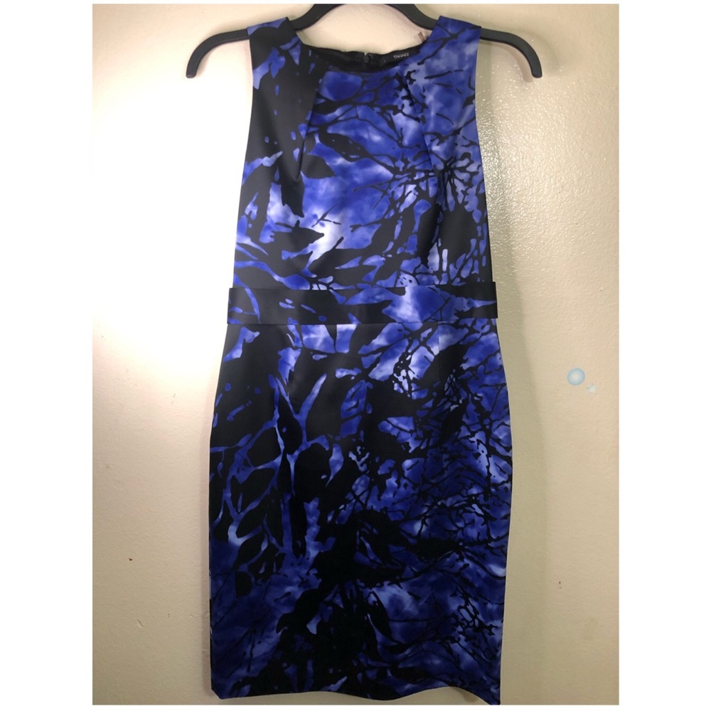 Tahari Dress, black and blue, size 8